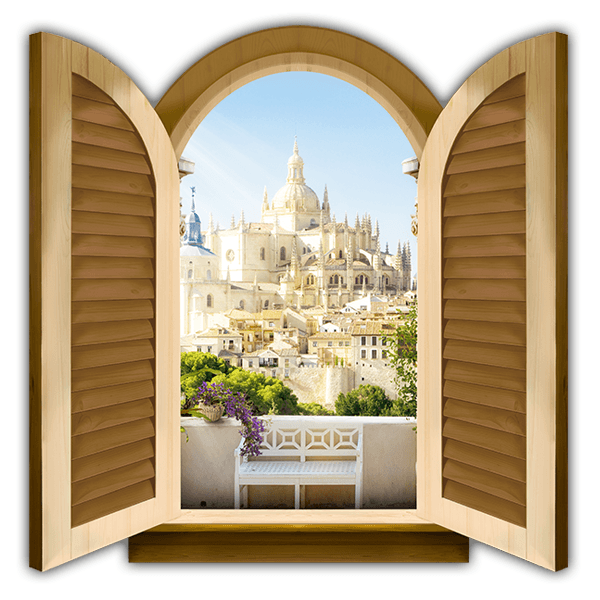 Wandtattoos: Fenster Kathedrale von Segovia