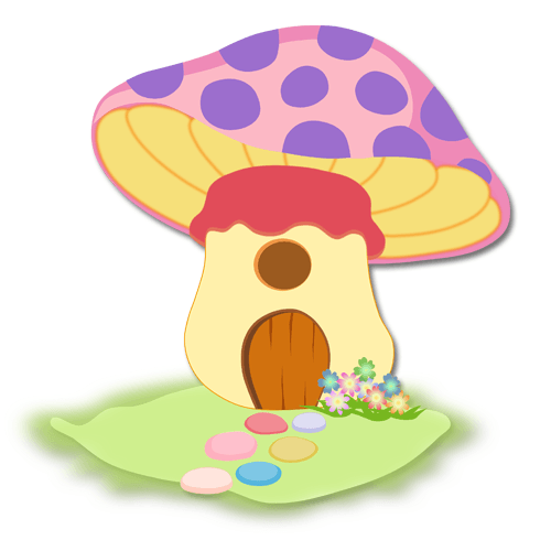 Kinderzimmer Wandtattoo: Purple Mushroom