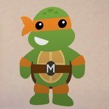 Kinderzimmer Wandtattoo: Michelangelo Ninja Schildkröte 3