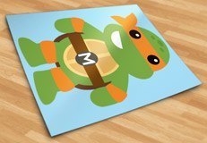 Kinderzimmer Wandtattoo: Michelangelo Ninja Schildkröte 5