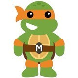 Kinderzimmer Wandtattoo: Michelangelo Ninja Schildkröte 6