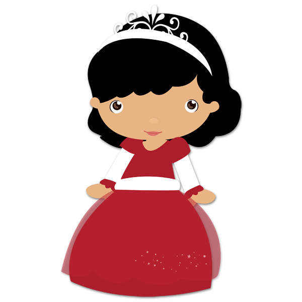 Kinderzimmer Wandtattoo: Brunetteprinzessin