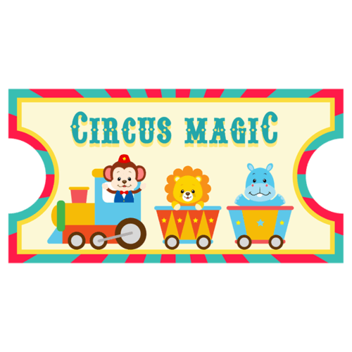 Kinderzimmer Wandtattoo: Circus Ticket 2