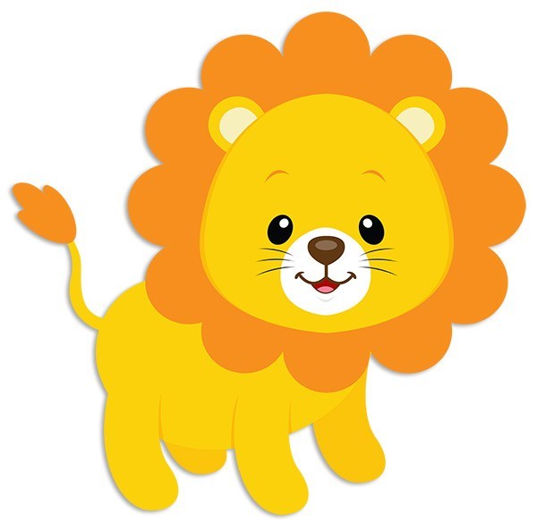 Kinderzimmer Wandtattoo: Löwe glücklich