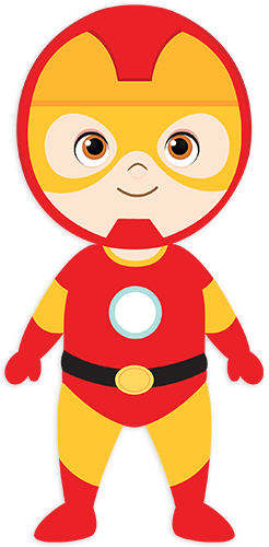 Kinderzimmer Wandtattoo: Ironman stehen