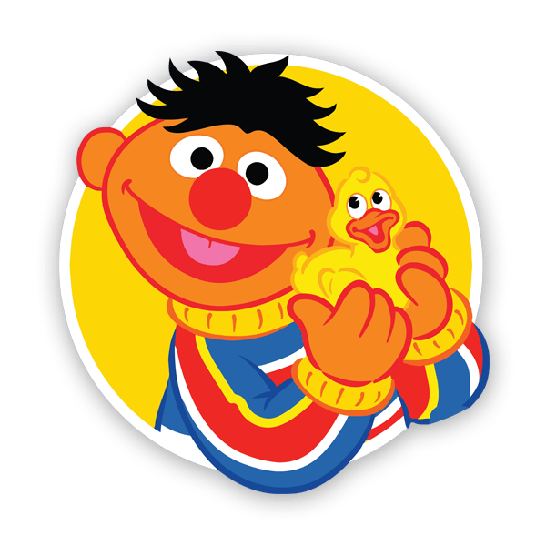 Kinderzimmer Wandtattoo: Ernie mit Ente