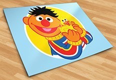 Kinderzimmer Wandtattoo: Ernie mit gelbem Entlein 5