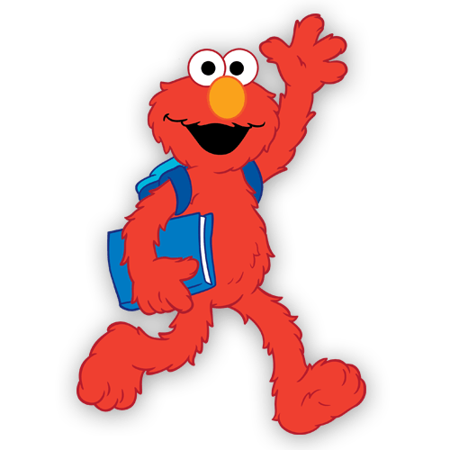 Kinderzimmer Wandtattoo: Elmo Schule