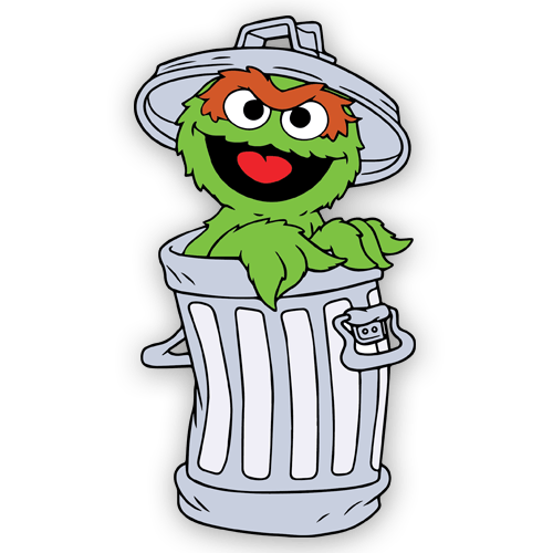 Kinderzimmer Wandtattoo: Oscar the Grouch Müll