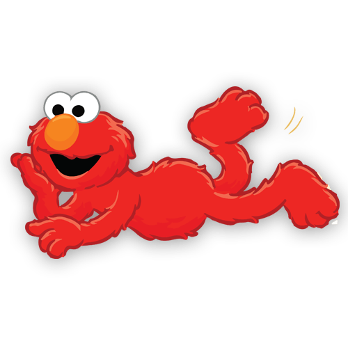 Kinderzimmer Wandtattoo: Elmo liegen