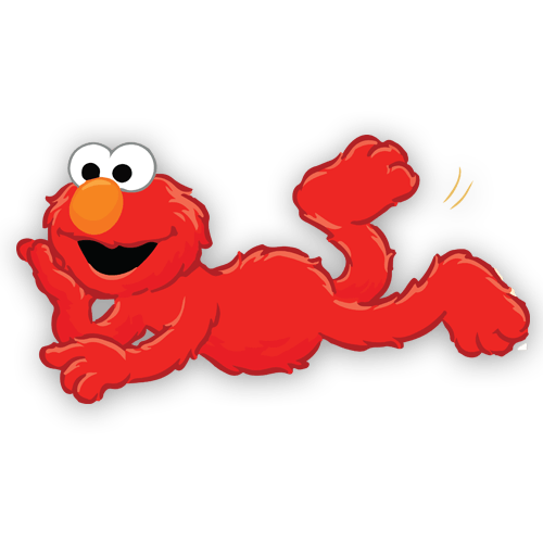 Kinderzimmer Wandtattoo: Elmo liegend