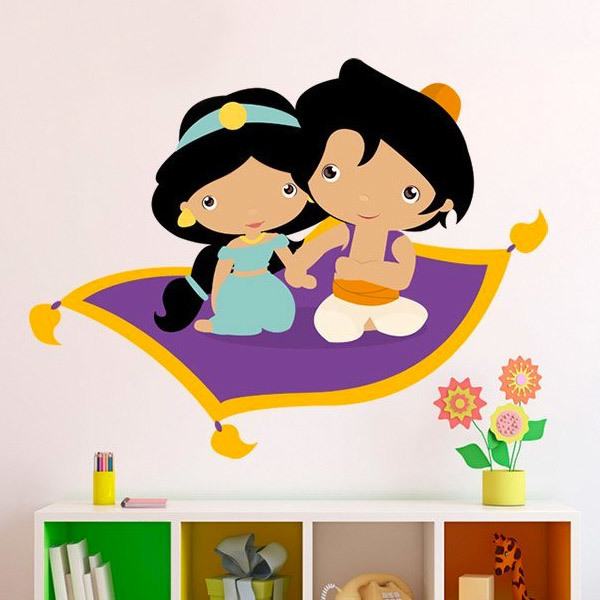 Kinderzimmer Wandtattoo: Jasmine und Aladdin
