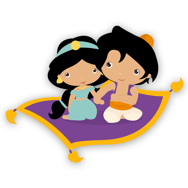 Kinderzimmer Wandtattoo: Jasmin und Aladdin