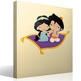 Kinderzimmer Wandtattoo: Jasmine und Aladdin 4