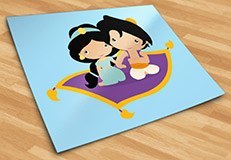 Kinderzimmer Wandtattoo: Jasmine und Aladdin 5