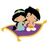 Kinderzimmer Wandtattoo: Jasmine und Aladdin 6
