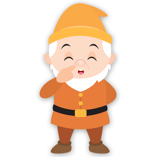 Kinderzimmer Wandtattoo: Zwerge Sneezy