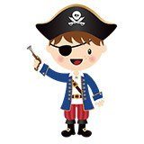 Kinderzimmer Wandtattoo: Die kleinen Piraten Pistole 6