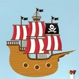 Kinderzimmer Wandtattoo: Kleine Piratenboot 3