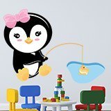 Kinderzimmer Wandtattoo: Pinguinfischen 3