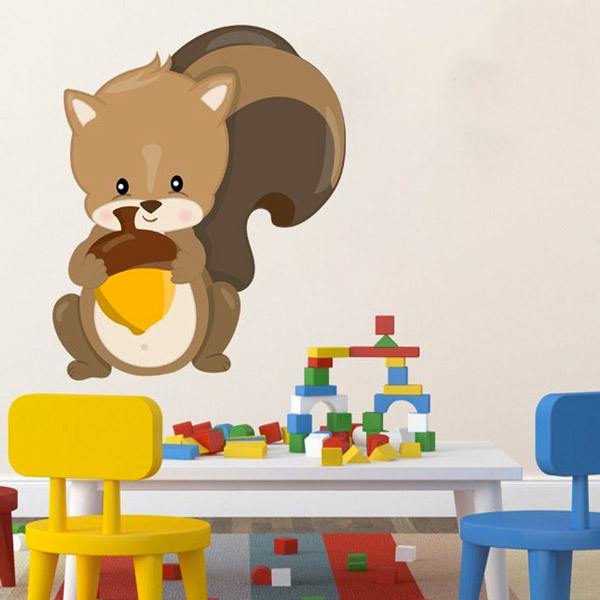 Kinderzimmer Wandtattoo: Waldeichhörnchen