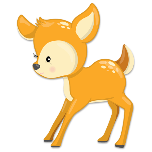 Kinderzimmer Wandtattoo: Wald Hirsch
