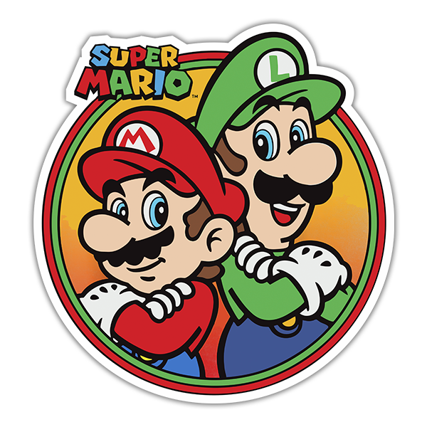 Aufkleber: Super Mario y Luigi