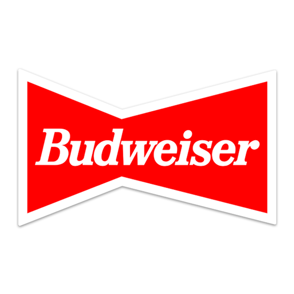 Aufkleber: Budweiser Rot