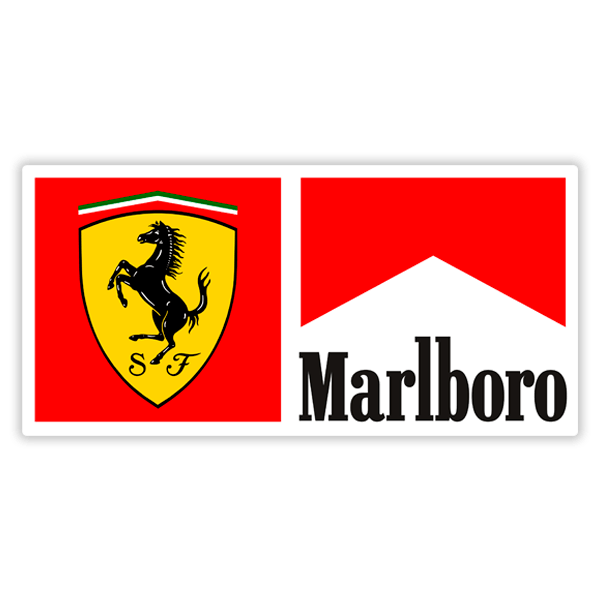 Aufkleber: Marlboro und Ferrari