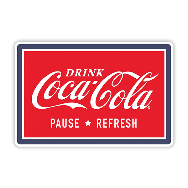 Aufkleber: Coca Cola Pause & Refresh
