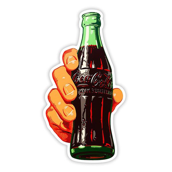 Aufkleber: Hand mit Coca Cola