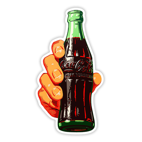 Aufkleber: Hand mit Coca Cola