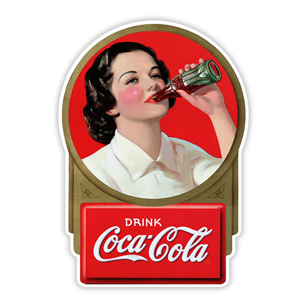 Aufkleber: Coca Cola 60er Jahre