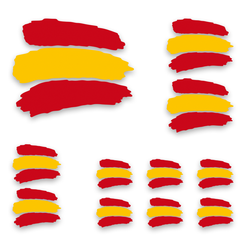 Aufkleber: Spanien Flagge Kit