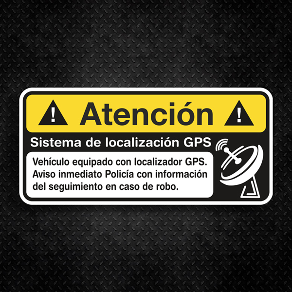 Aufkleber: Atención GPS