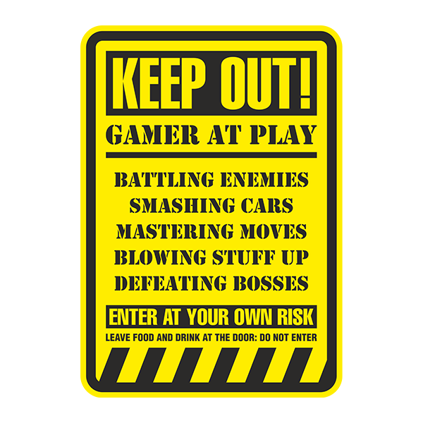 Wandtattoos: Keep Out! Gamer at Play