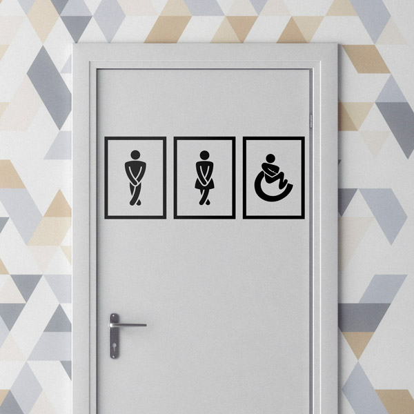 Wandtattoos: Icons für das WC