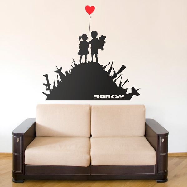 Wandtattoos: Banksy, Kinder auf Waffen