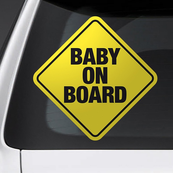 Baby an Bord Aufkleber, Baby an Bord Kinder an Bord Footprint  Auto-Warnaufkleber Stoßstangenfenster-Sicherheitsaufkleber 3er-Pack