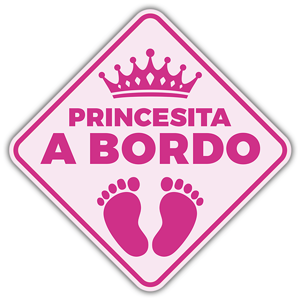 Aufkleber: Kleine prinzessin an bord - Spanisch