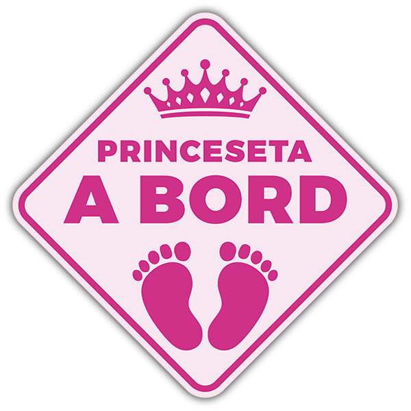 Aufkleber: Kleine prinzessin an bord - Katalanisch