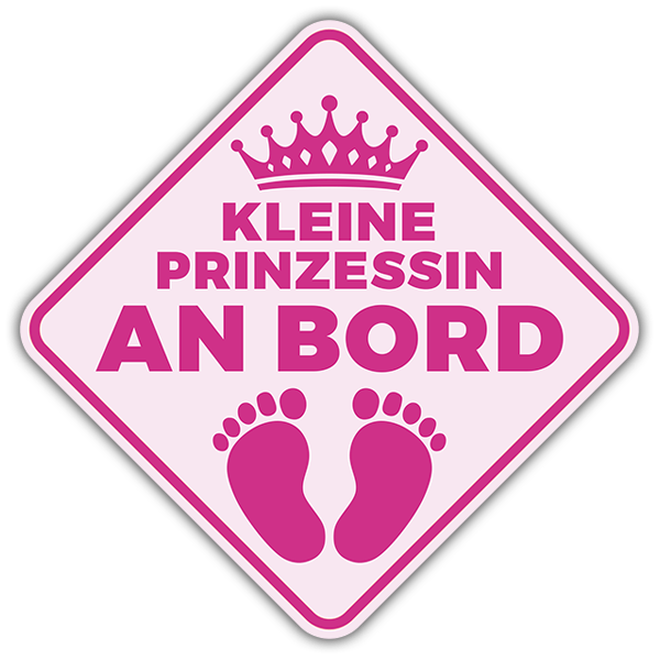Aufkleber: Kleine prinzessin an bord