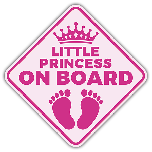 Aufkleber: Kleine prinzessin an bord - Englisch