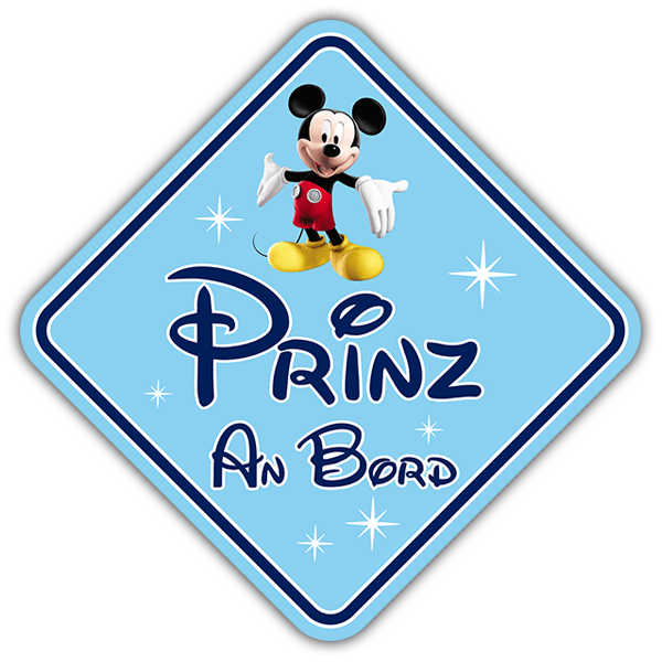 Aufkleber: Prinz an Bord Disney - deutsch