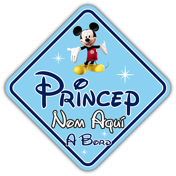 Aufkleber: Prinz an Bord personalisierte Disney - katalanisch