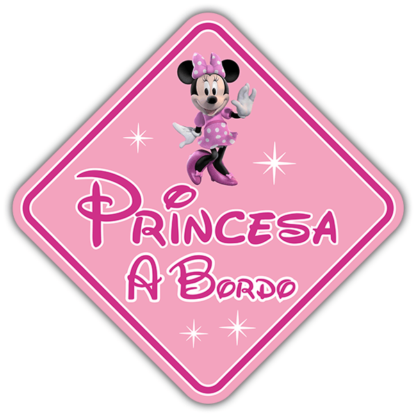 Aufkleber: Prinzessin an Bord Disney - spanisch