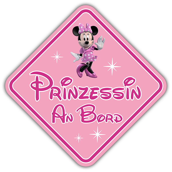 Aufkleber: Prinzessin an Bord Disney - deutsch