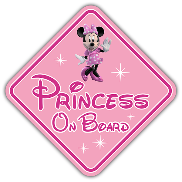 Aufkleber: Prinzessin an Bord Disney - englisch