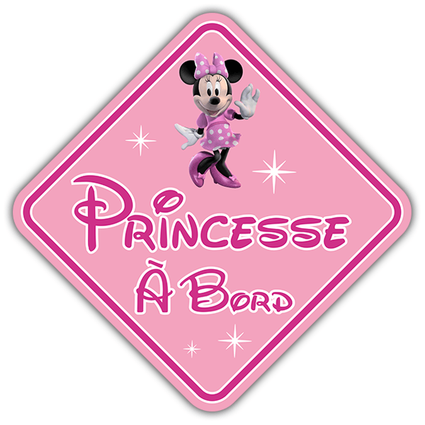 Aufkleber: Prinzessin an Bord Disney - französisch