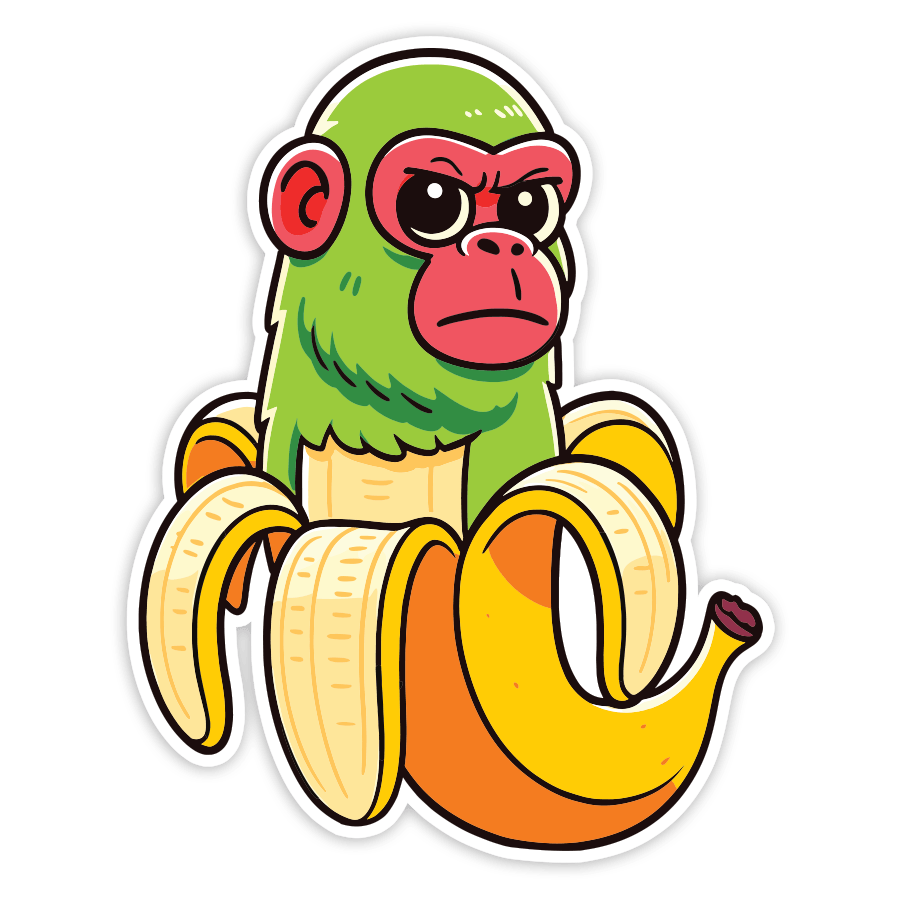 Aufkleber: Chimpanzini Bananini